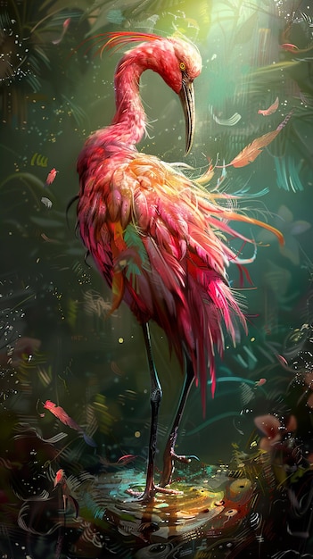 se muestra un pájaro de colores con plumas de colores en su cabeza