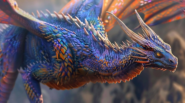 se muestra un pez con una coloración azul y naranja