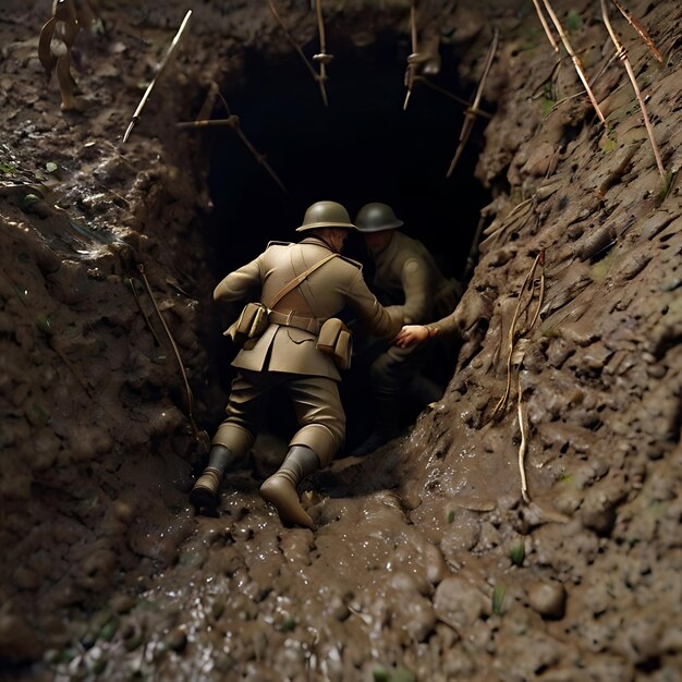 Foto muestran la batalla del somme y su brutalidad con soldados pisoteando el generado por la ia