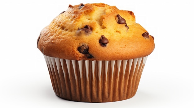 Muffin aislado en fondo blanco