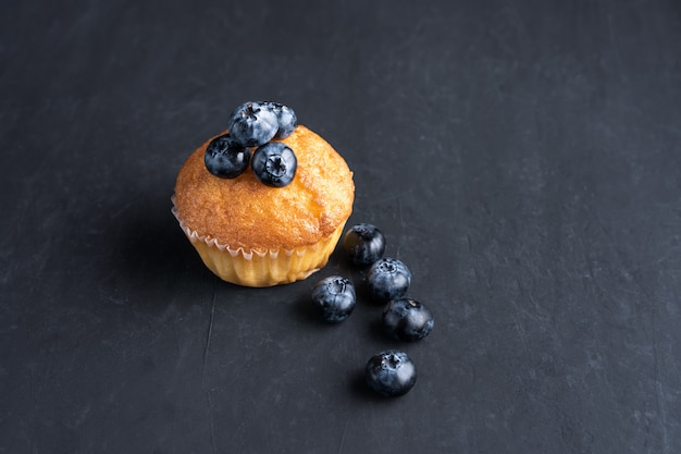 muffin con arándanos orgánicos