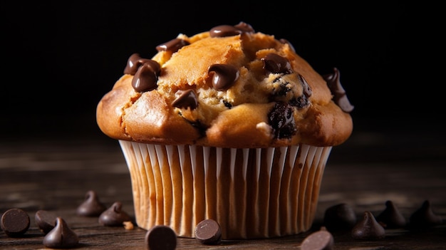 Muffin auf dem Tisch aus nächster Nähe