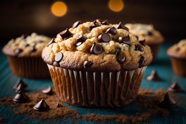 Muffin con chispas de chocolate