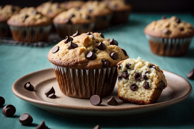 Muffin con chispas de chocolate