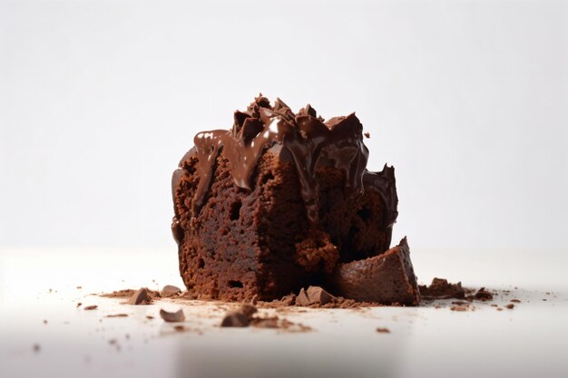 Un muffin de chocolate al que le han quitado un bocado