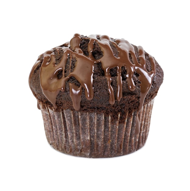 Muffin de chocolate con chocolate liquido