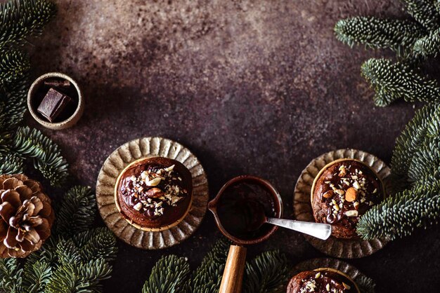 muffin con chocolate y nueces