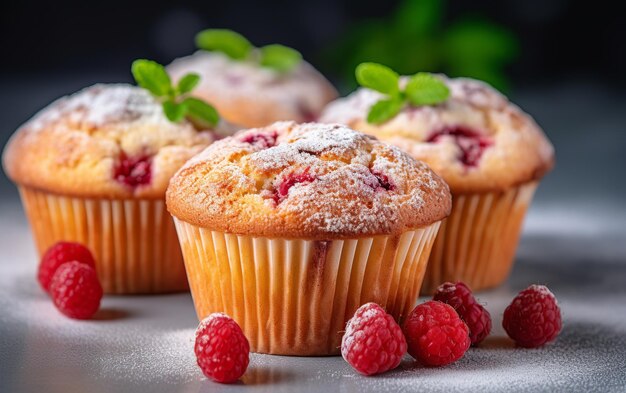 Muffin de framboesa