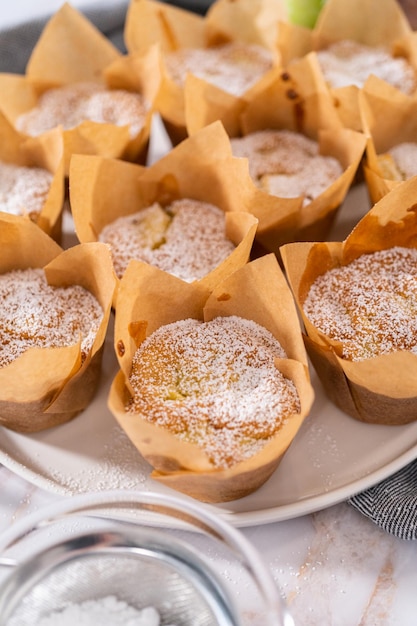 Muffin de sharlotka de maçã