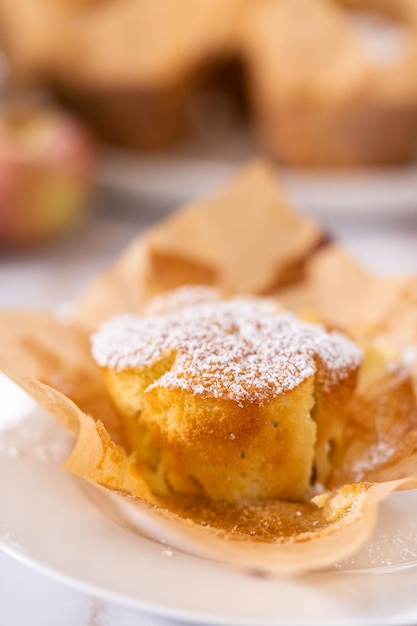 Muffin de sharlotka de maçã