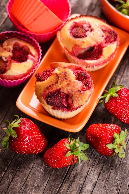 Muffin de fresa