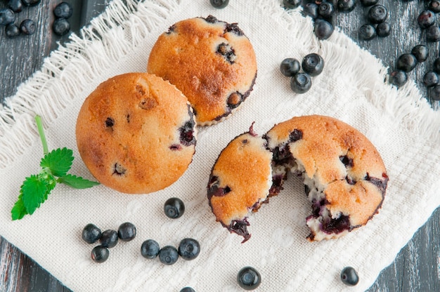 Muffins de arándanos