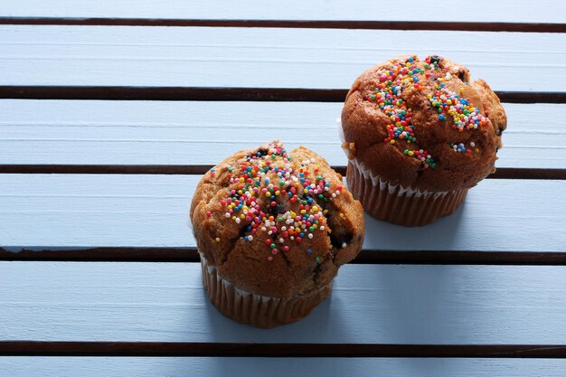 Foto muffins de arándanos