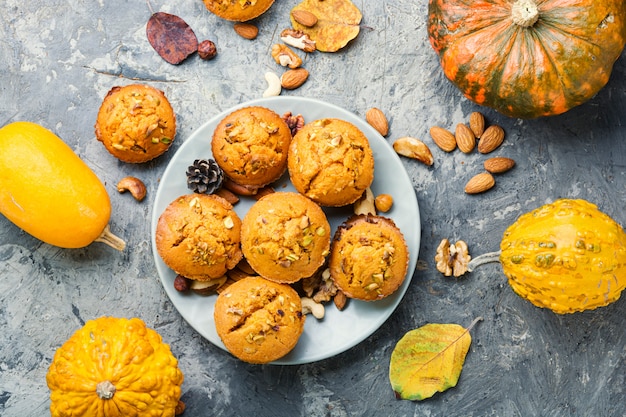 Muffins de calabaza de otoño