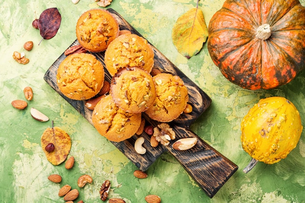 Muffins de calabaza de otoño