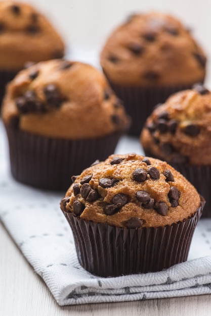 Muffins de cerca vertical