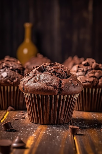 Muffins de chocolate