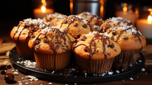 Muffins con chocolate