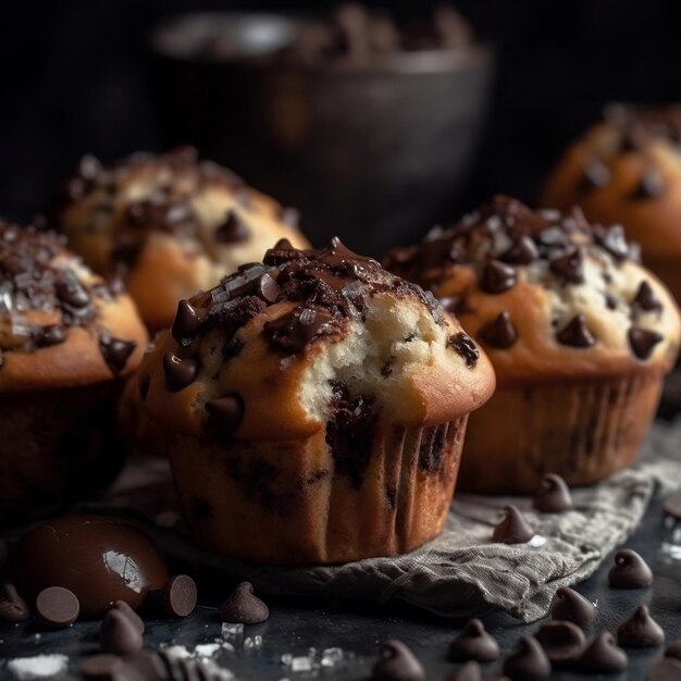 Muffins com chocolate