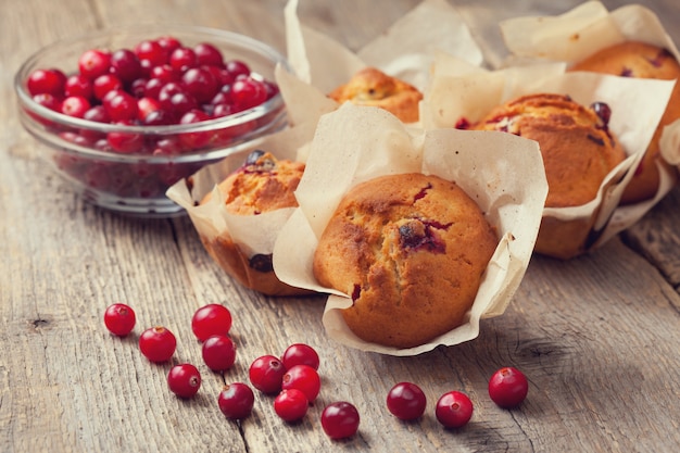 Muffins com cranberries