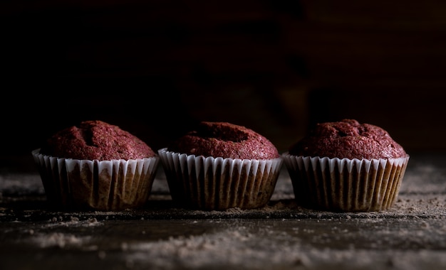 Muffins de beterraba e nozes