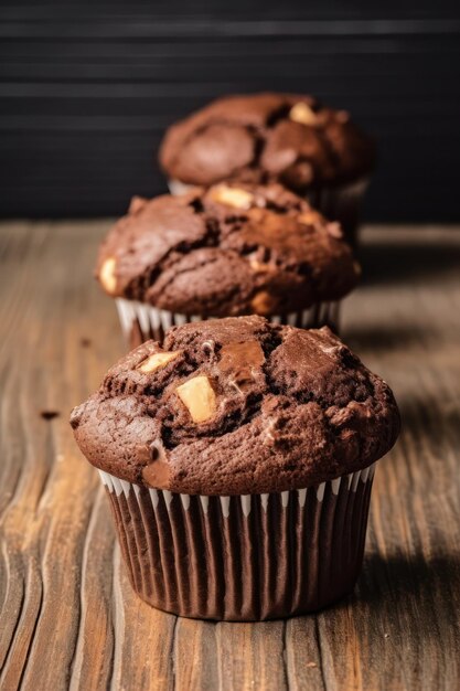 Muffins de chocolate