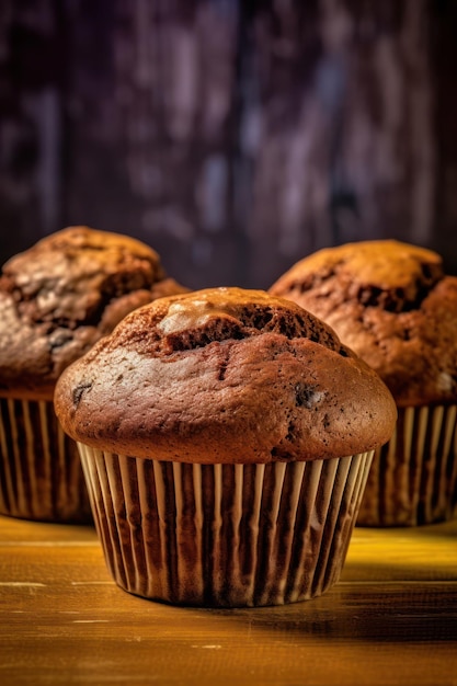 Muffins de chocolate