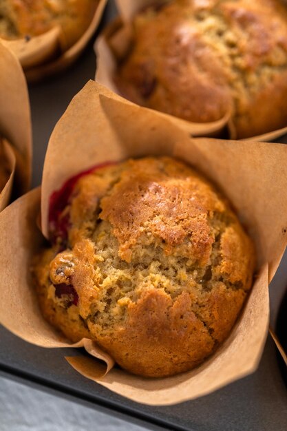 muffins de cranberry