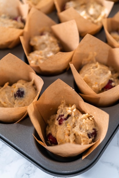 muffins de cranberry