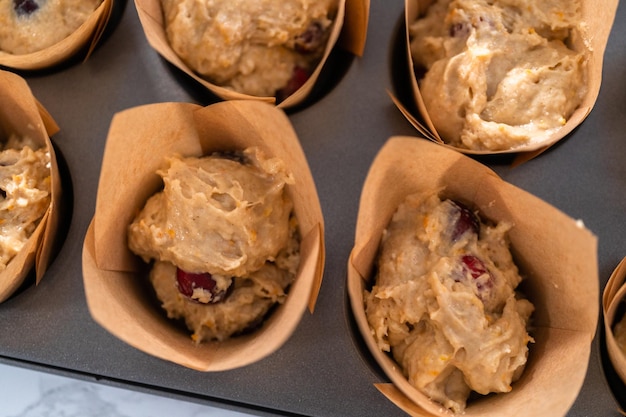 muffins de cranberry