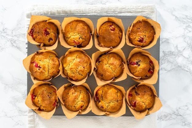 muffins de cranberry