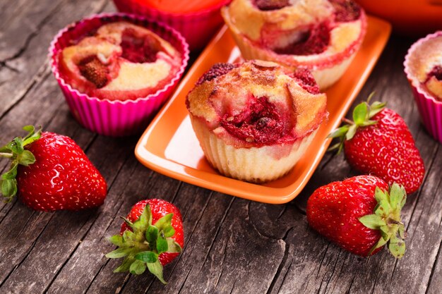 Muffins de morango