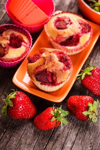 Muffins de morango