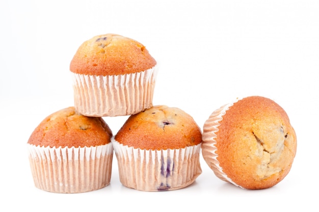 Muffins empilhados juntos