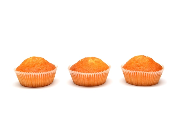 Muffins isoliert auf weißem Hintergrund