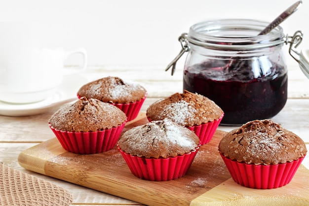 Foto muffins mit kakao