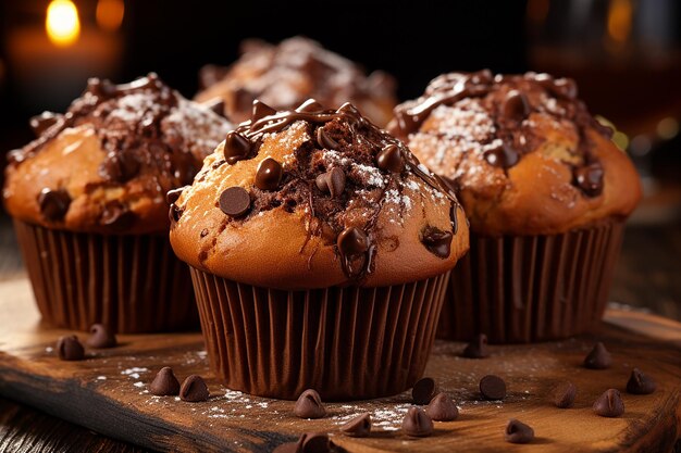 Muffins mit Schokolade