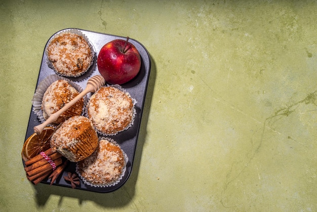 Muffins de tarta de manzana