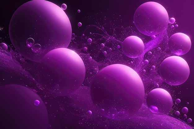 Muitas bolhas roxas de fundo abstrato