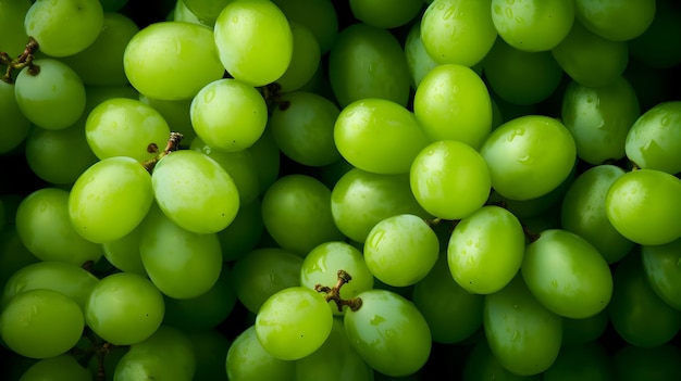 Muitas uvas com folhas de bagas de fundo de alta qualidade