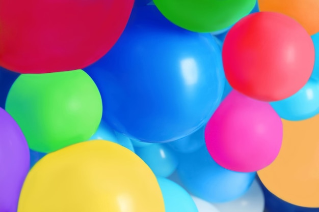 Muitos balões coloridos como fundo Decoração de festa