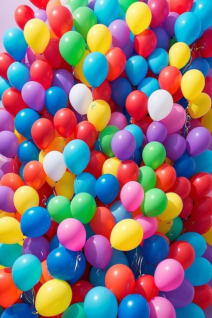 Foto muitos balões coloridos como fundo.