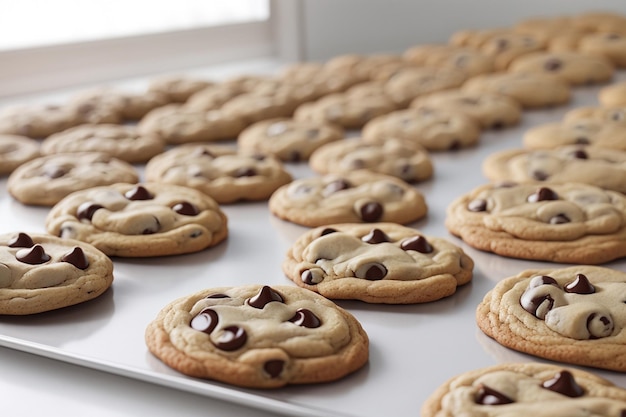 Muitos biscoitos de chocolate