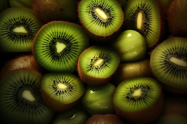 Muitos kiwis fundo de kiwis frescos