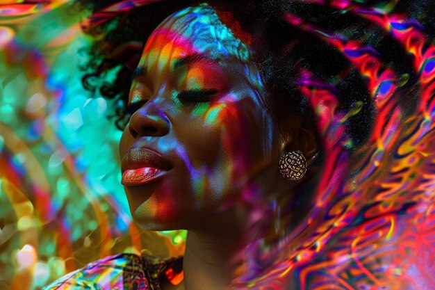 La mujer africana disco Generate Ai