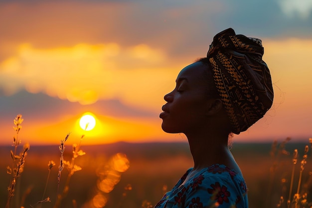 La mujer africana que sonríe