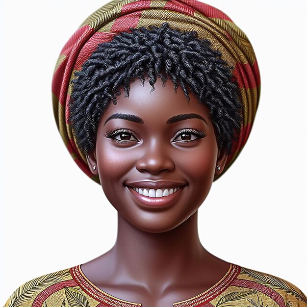 La mujer africana sonríe