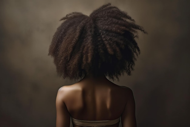 Mujer afro irreconocible generar Ai