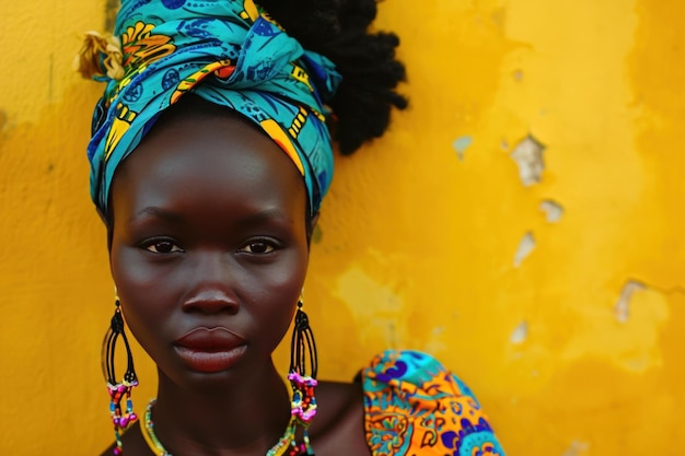 Mujer afroamericana generada por Ai