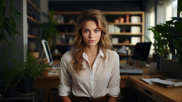 Mujer en ambiente de oficina